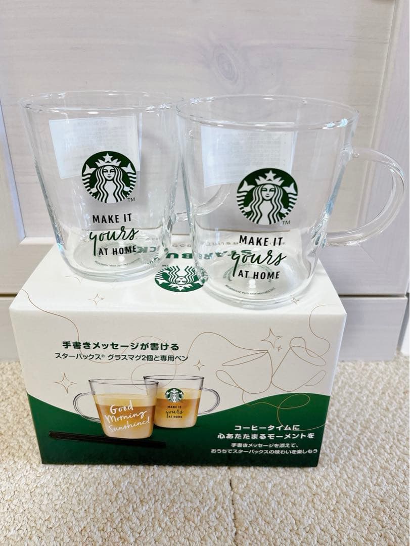 スタバ】耐熱グラスマグ ペアグラス【限定品】 - メルカリ