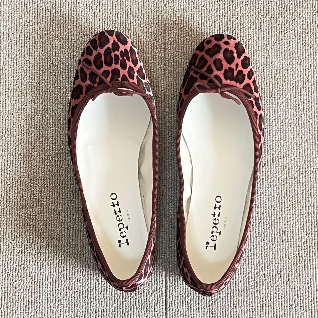 新品・未使用品✨レペット Repetto レオパード柄 バレエシューズ 37.5