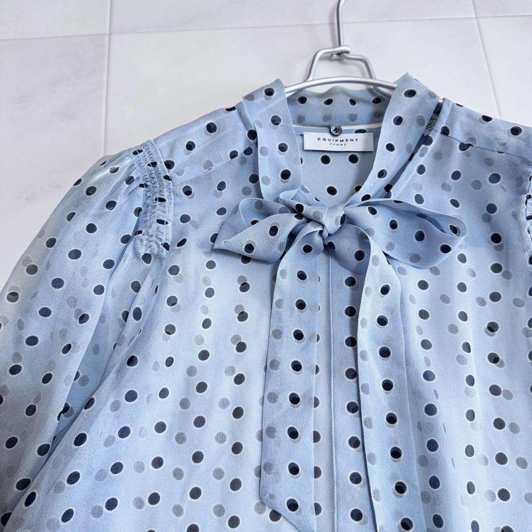エキプモン Equipment シルク100%ボウタイブラウス XS - メルカリ
