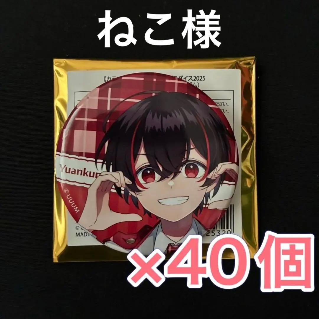 ねこ様 カラフルピーチ ゆあんくん 缶バッジ40個 からぴちパラダイス