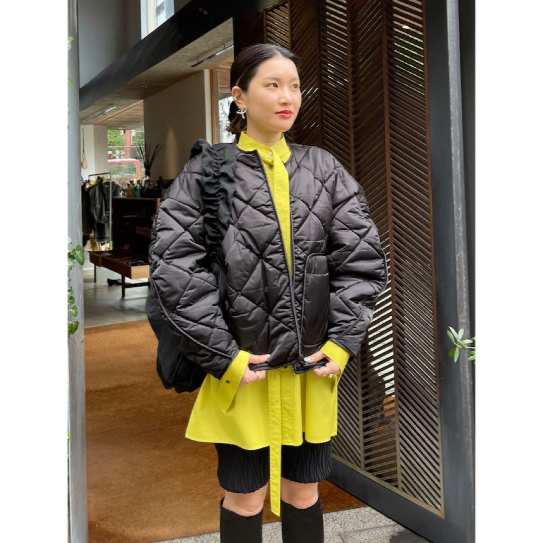 ENFOLD エンフォルド SATIN QUILTED JACKET 36