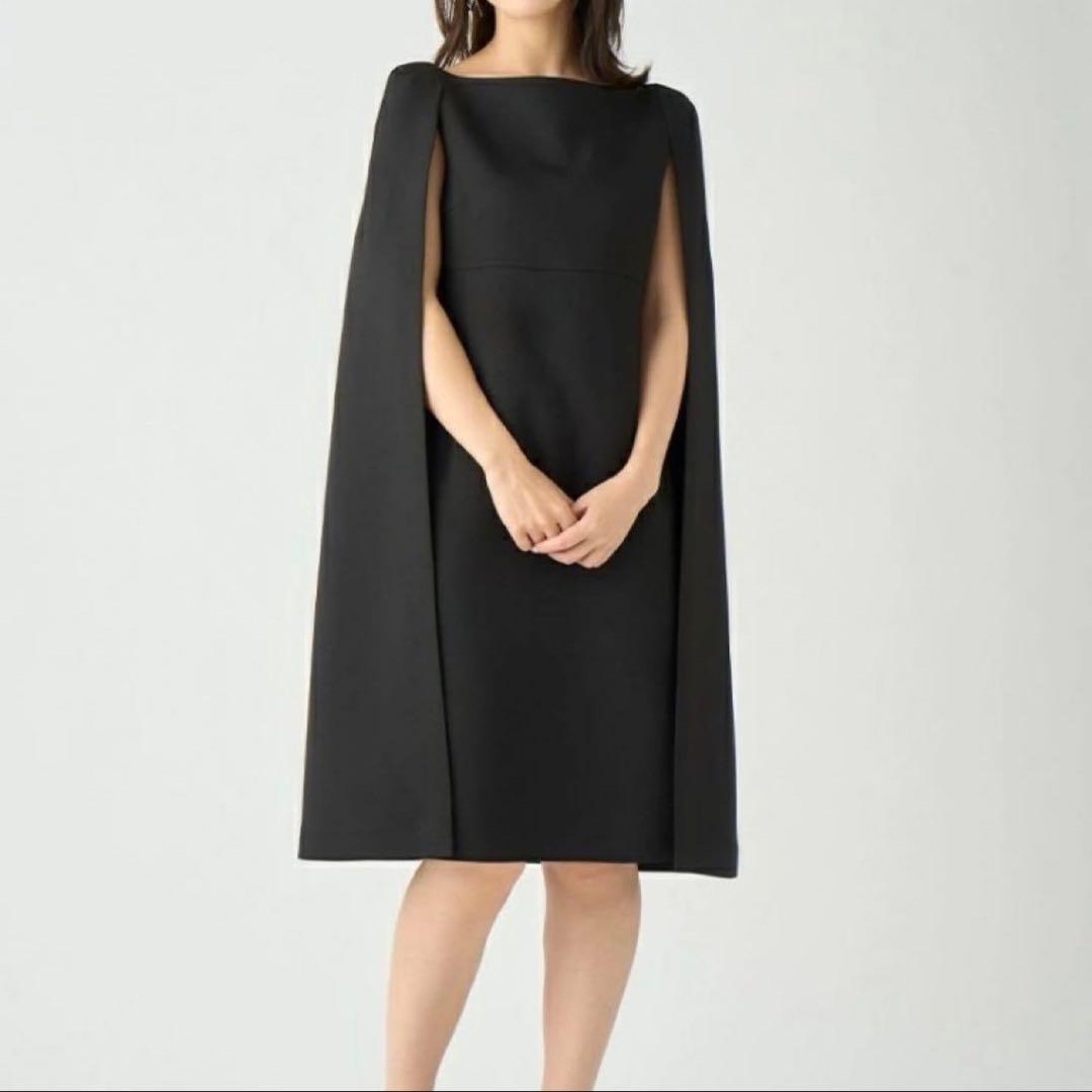 【美品】CELFORD セルフォード トリプルクロスケープドレス ブラック 36 SALE／40%OFF】トリプルクロスケープドレス CELFORD セルフォード