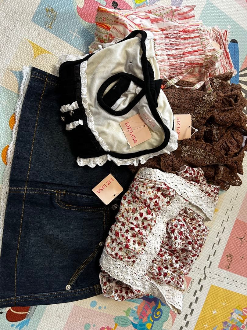 Liz Lisa デニムミニスカート トップス 5点セット チェーンベルト付タックフレアスカパン ｜ LIZ LISA（リズリサ）公式