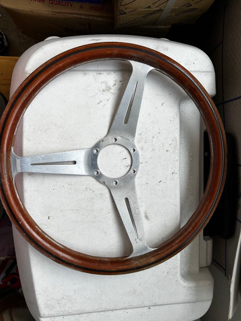 木製3スポークステアリングホイール Amazon | No.1 Racing ウッド ステアリング 直径380 mm 15インチ木目