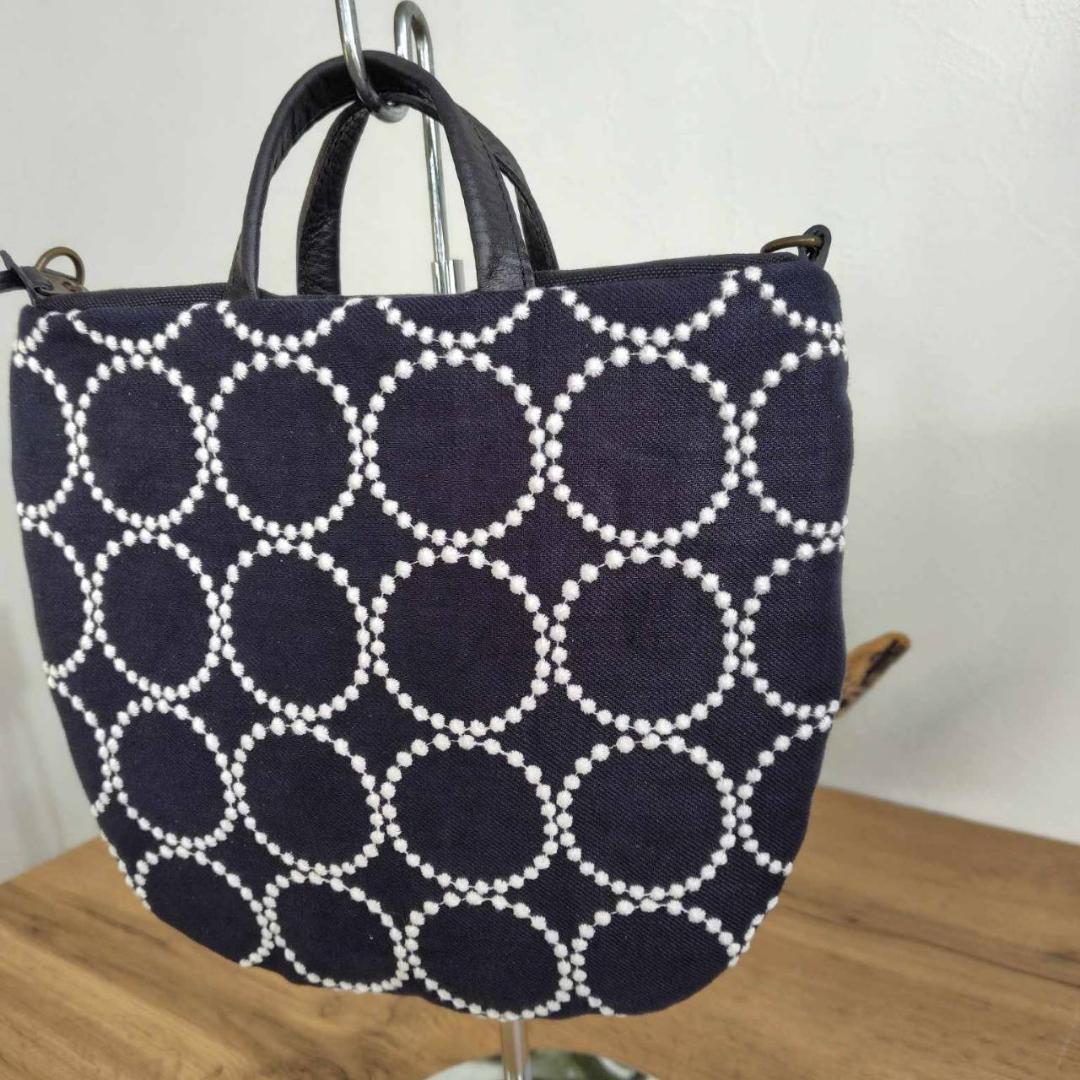 ミナペルホネン/2025tambourineタンバリンネイビー×白/ロングミニ