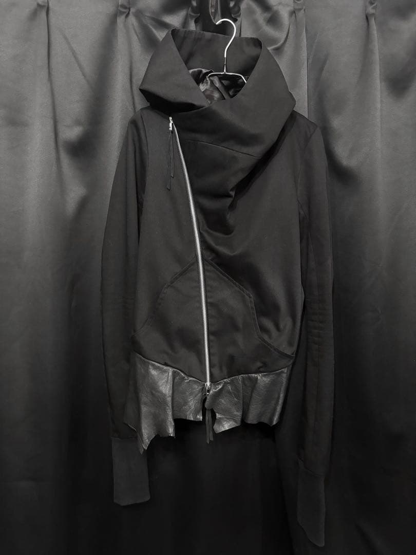 EKAM 00s archive jacket レザー×ツイル フードジャケット - メルカリ