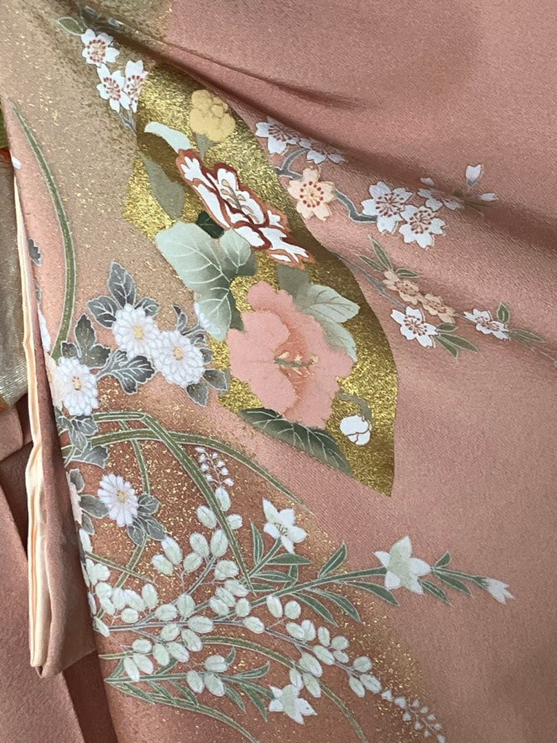 美品 雅な扇と四季草花の訪問着と長襦袢セット - メルカリ