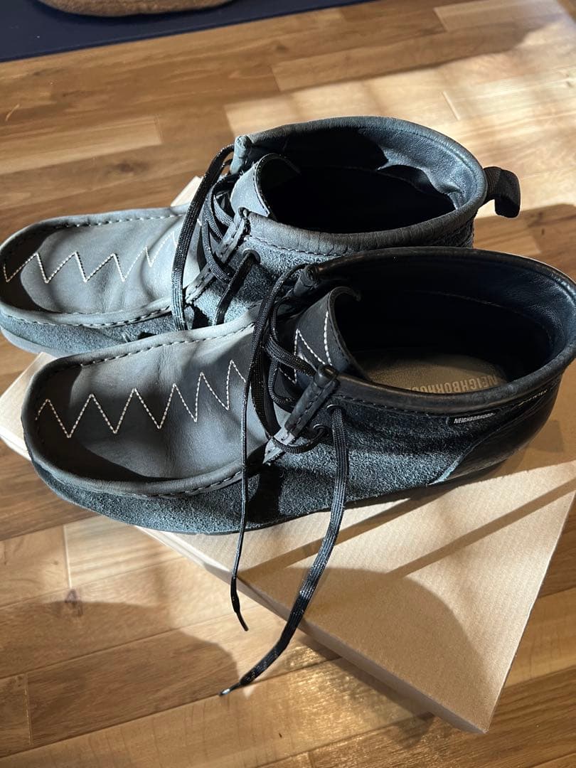 クラークス✖️ネイバーフッド　黒 スウェード クラークス オリジナルズ×ネイバーフッド「ワラビー」シューズ