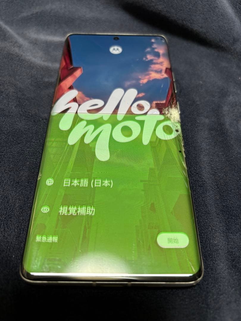 Motorola edge 50s PRO 本体+ケース 画面割れ ジャンク品