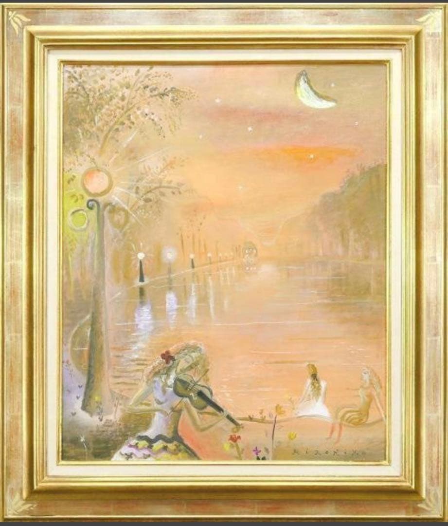 【希少一点物】人気画家　織田広比古　父:織田廣喜 幻想的【油彩画】　12号 Yahoo!オークション -「織田広比古」(人物画) (油彩)の落札相場・落札価格