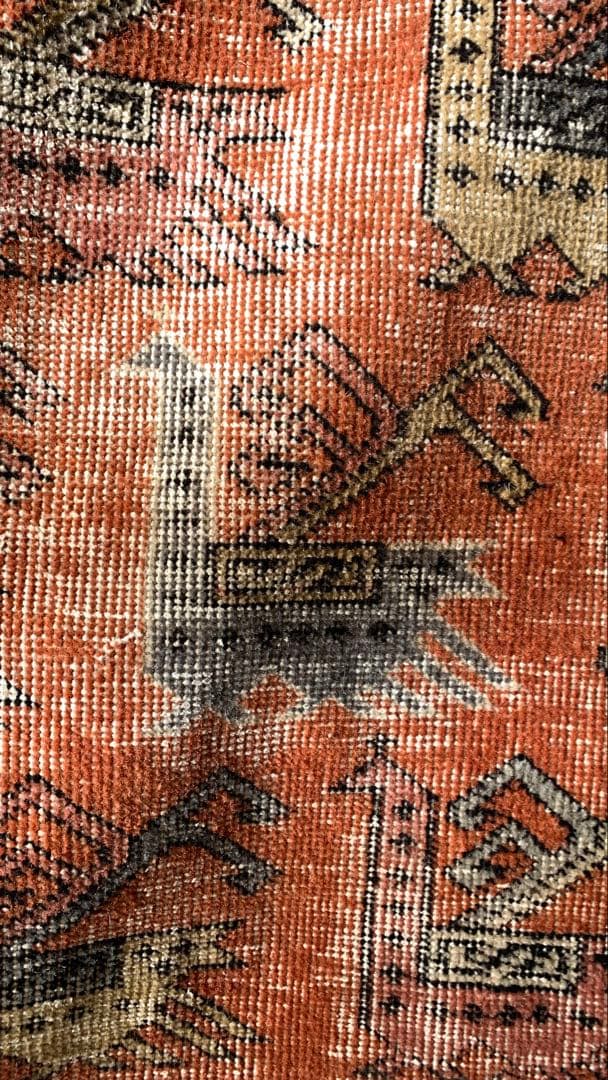 85.5×152 孔雀の行進 ViNTAGE TURKiSHRUG