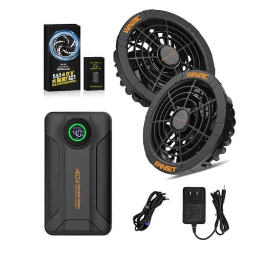 【40V超高出力】ファンバッテリーセット 空調作業服 ファン付き作業服 300A Amazon.co.jp: 【40V超高出力】ファンバッテリーセット 空調作業服