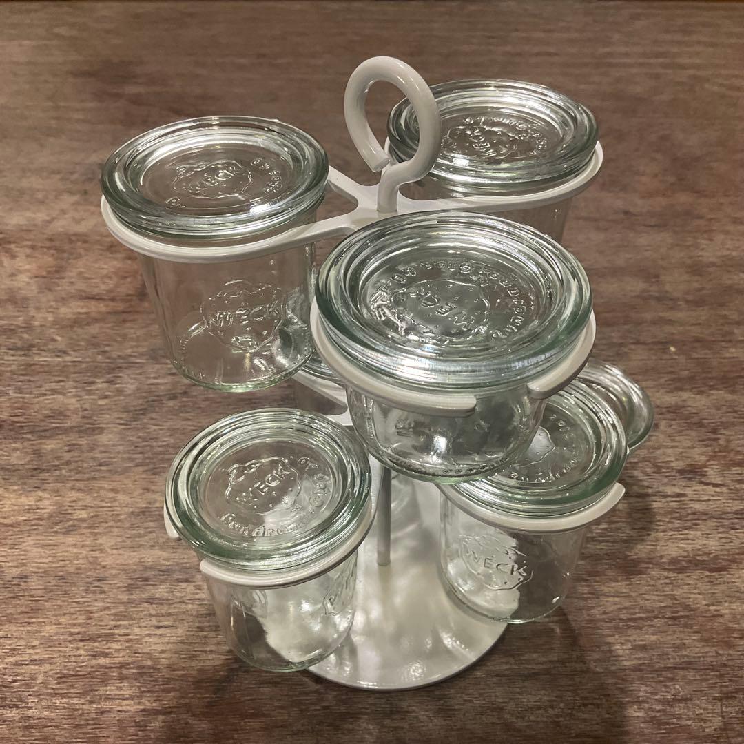 未使用品！WECK ウェック 保存容器 クローバーラック 収納ラック 調味