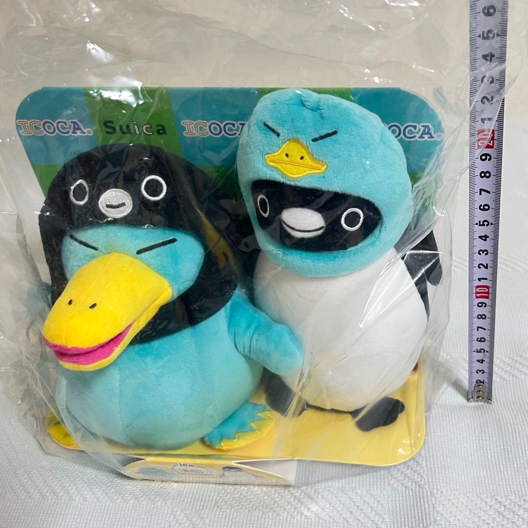 カモノハシのイコちゃん×Suicaペンギン ☆ フードぬいぐるみ［新品・未
