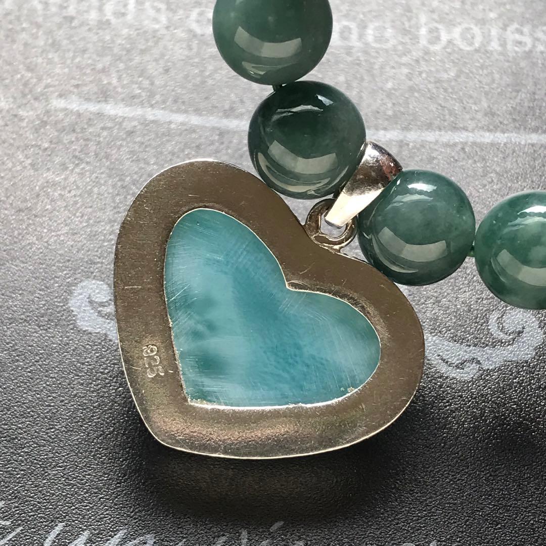 ハートラリマー とグァテマラ翡翠❣️15.8cm