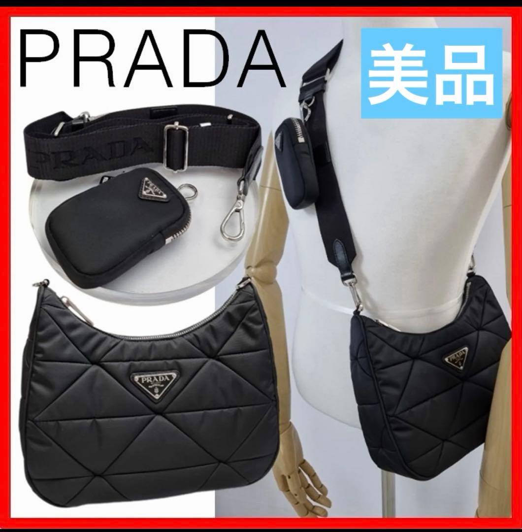 正規品　美品【PRADA】パデッドナイロン ショルダーバッグ 関税負担なし☆PRADA プラダ パデッドナイロン ショルダーバッグ