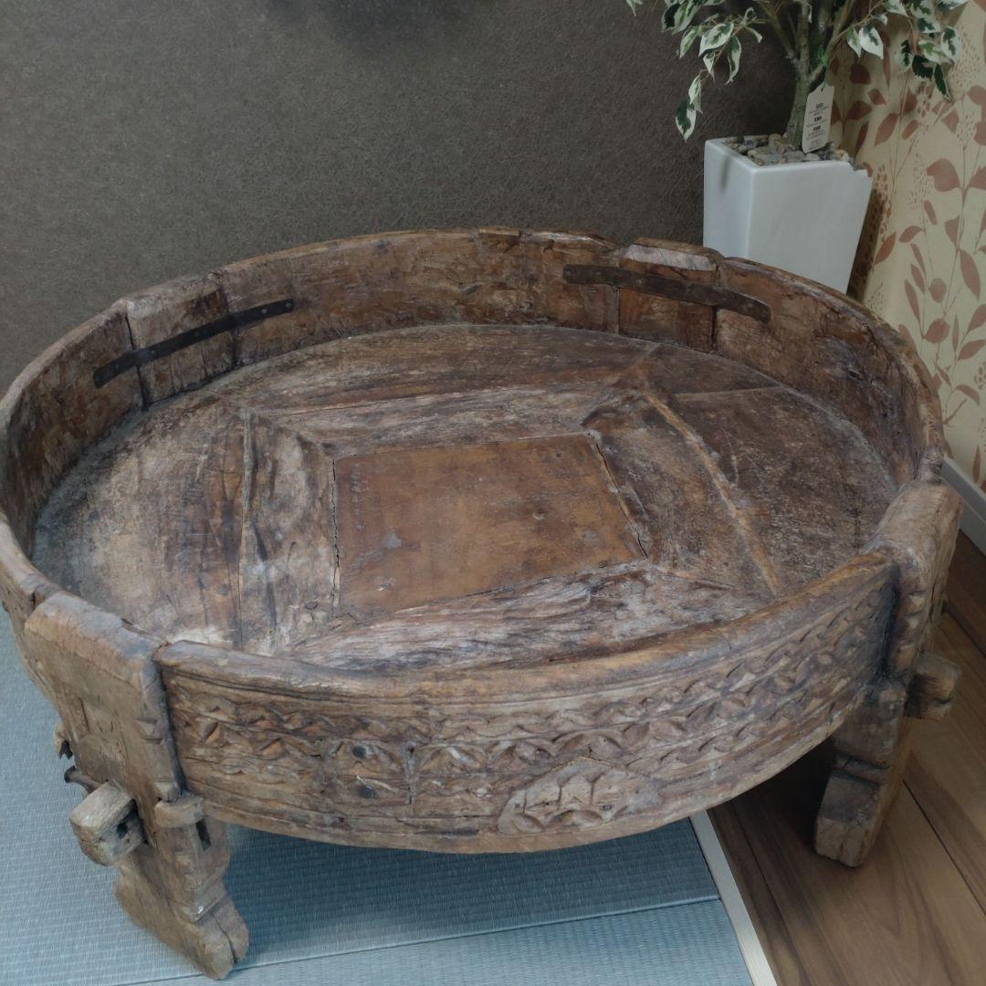アンティーク　家具　テーブル　花台　ヴィンテージ　ローテーブル レトロ ローテーブル 座卓 センターテーブル 無垢材 花台 展示台