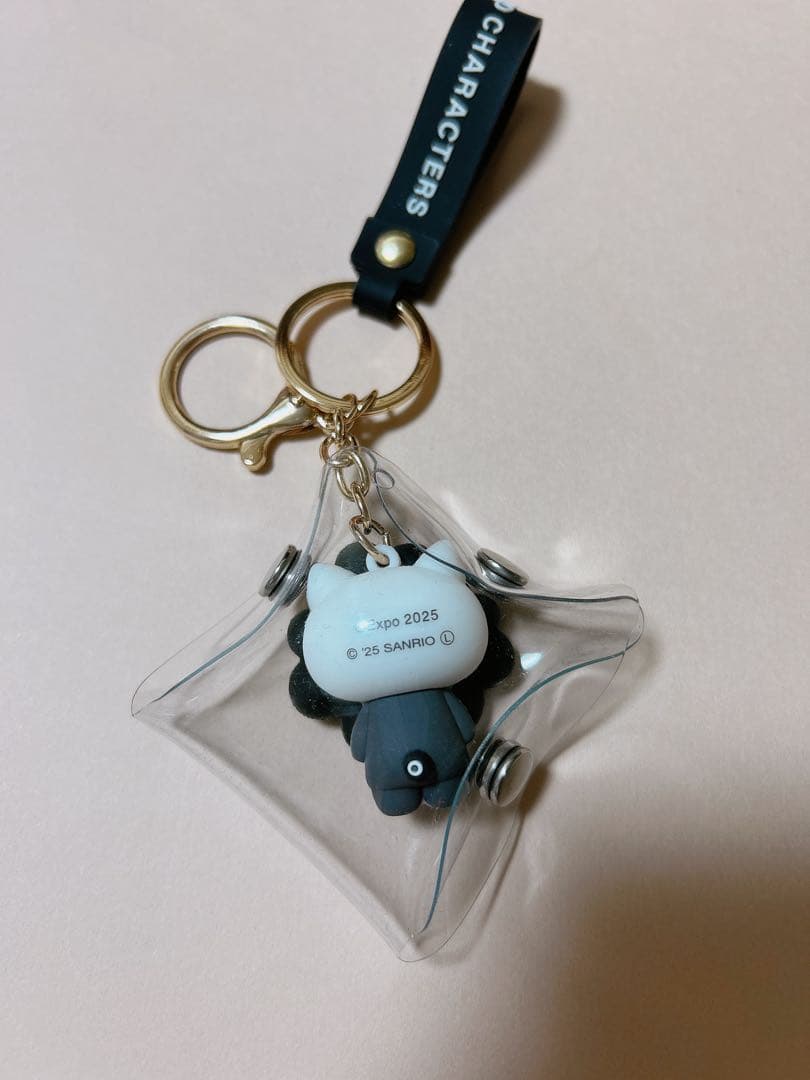 万博 黒ミャクミャク サンリオ キティ なりきり立体キーホルダー