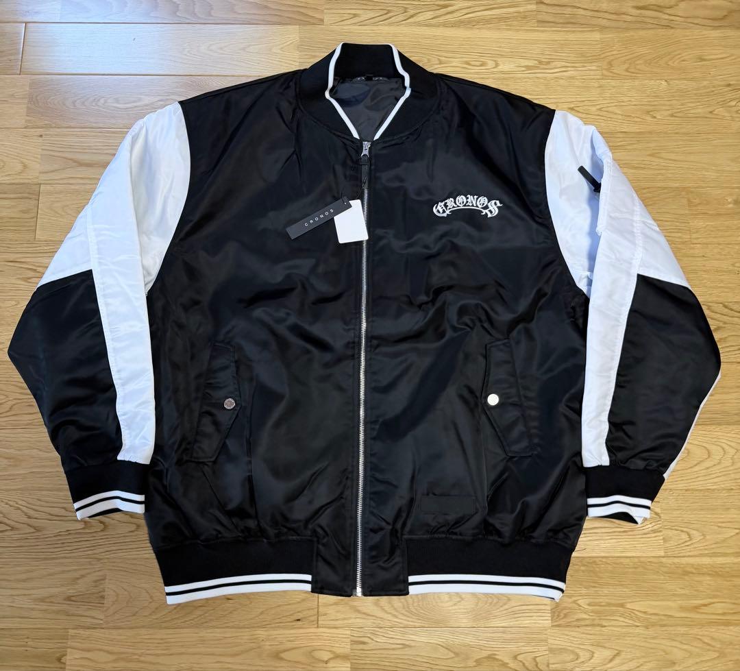 新品！CRONOS ボンバージャケット ブラック/ホワイト - メルカリ