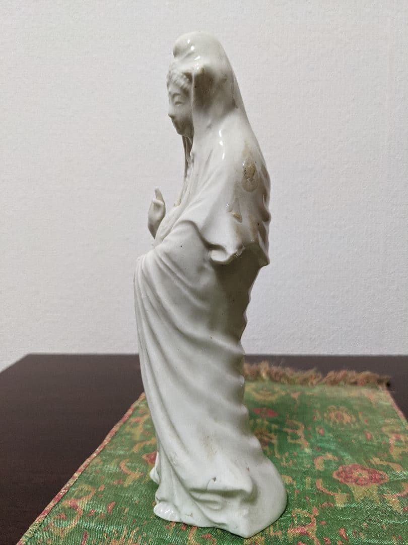 ⭐高橋道八造 珍品！遺品 極めて稀 仏教美術 白磁 観音菩薩立像 仏像