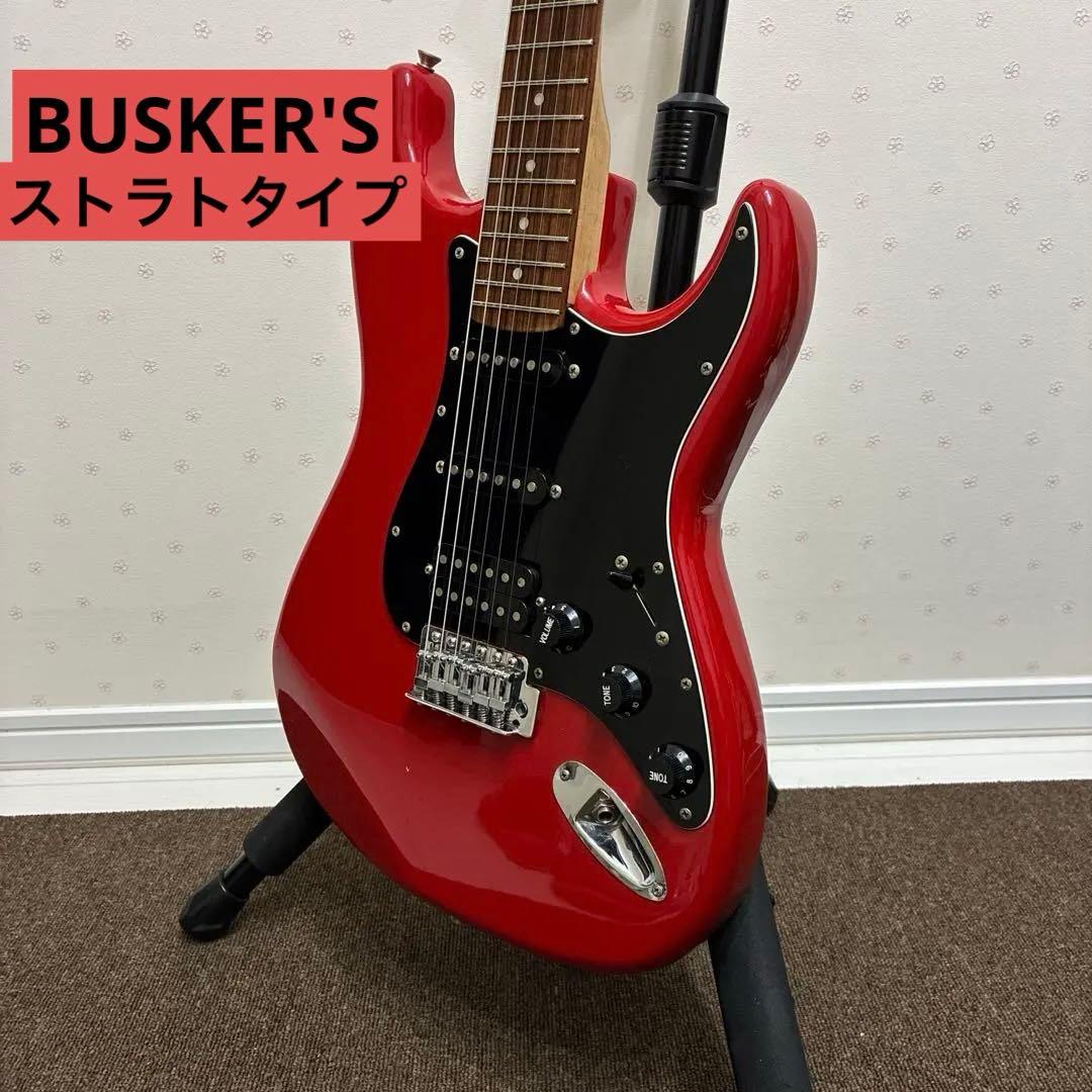 busker's ストラトキャスター 赤黒 - メルカリ