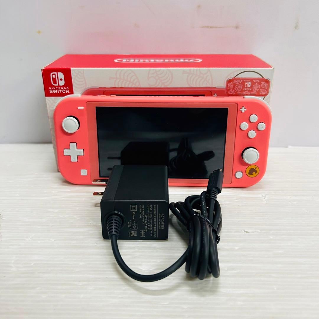 未使用　Nintendo Switch Lite あつ森　しずえアロハ柄 Amazon.co.jp: Nintendo Switch Lite あつまれ どうぶつの森セット