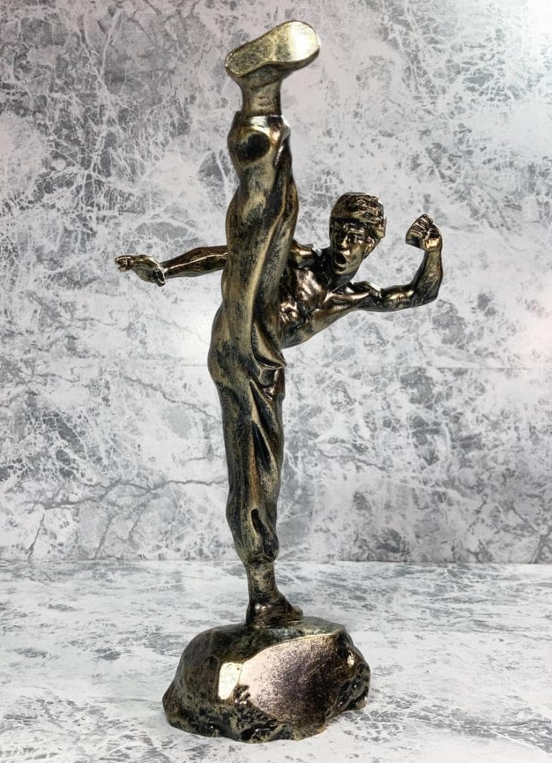 ブルース・リー 銅像風 フィギュア ブロンズ」jo-db フィギュア