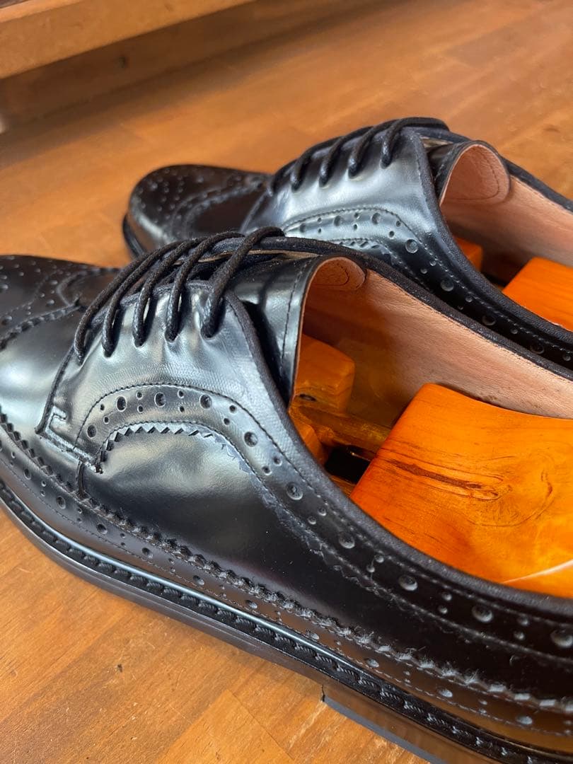 MURATA ORIGINAL9210776ウイングチップ黒鏡面本革27.5