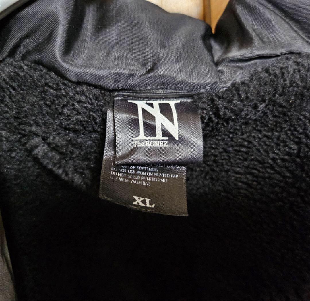 激レア The BONEZ 裏ボア コーチジャケット 防寒 ブラック 黒 XL