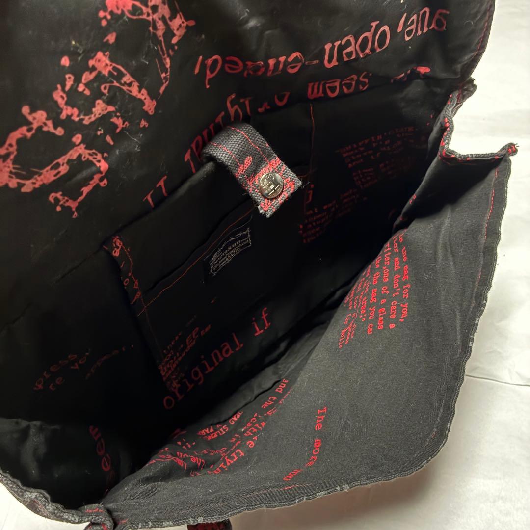 専用h.NAOTO パンク ロック ショルダーバッグ 赤 黒 レッド ブラ