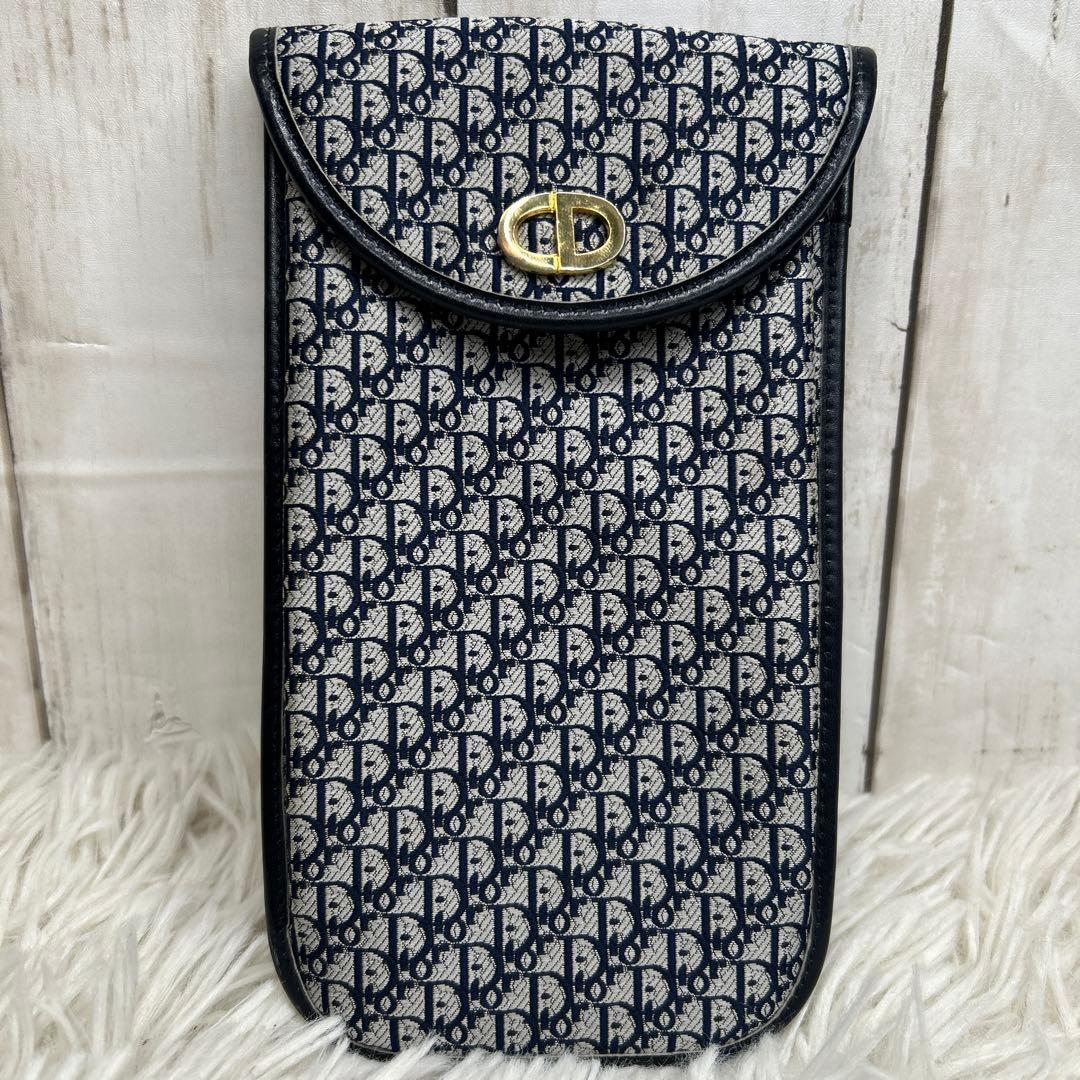 クリスチャンディオール トロッター柄 CD ロゴ ポーチ メガネケース