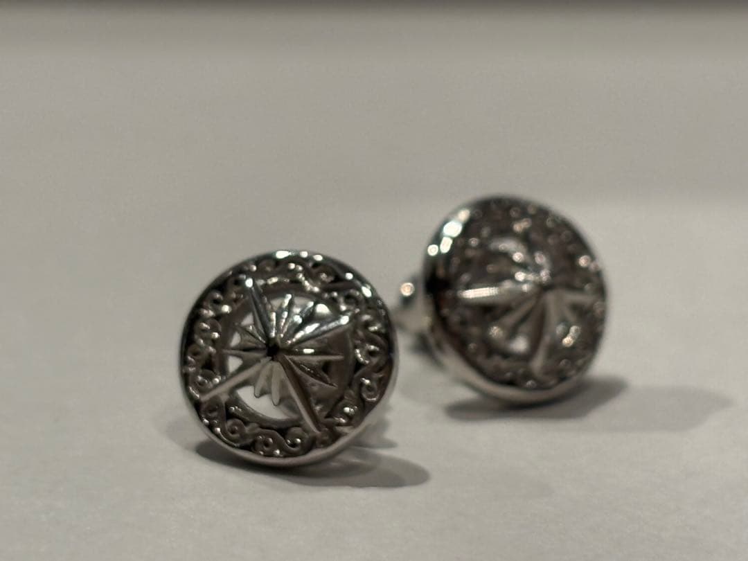 【SAAD】 シルバー　アラベスク　サンシンボル　　円形ピアス サンシンボル＆アラベスク シルバー925ピアス｜全てのシルバー