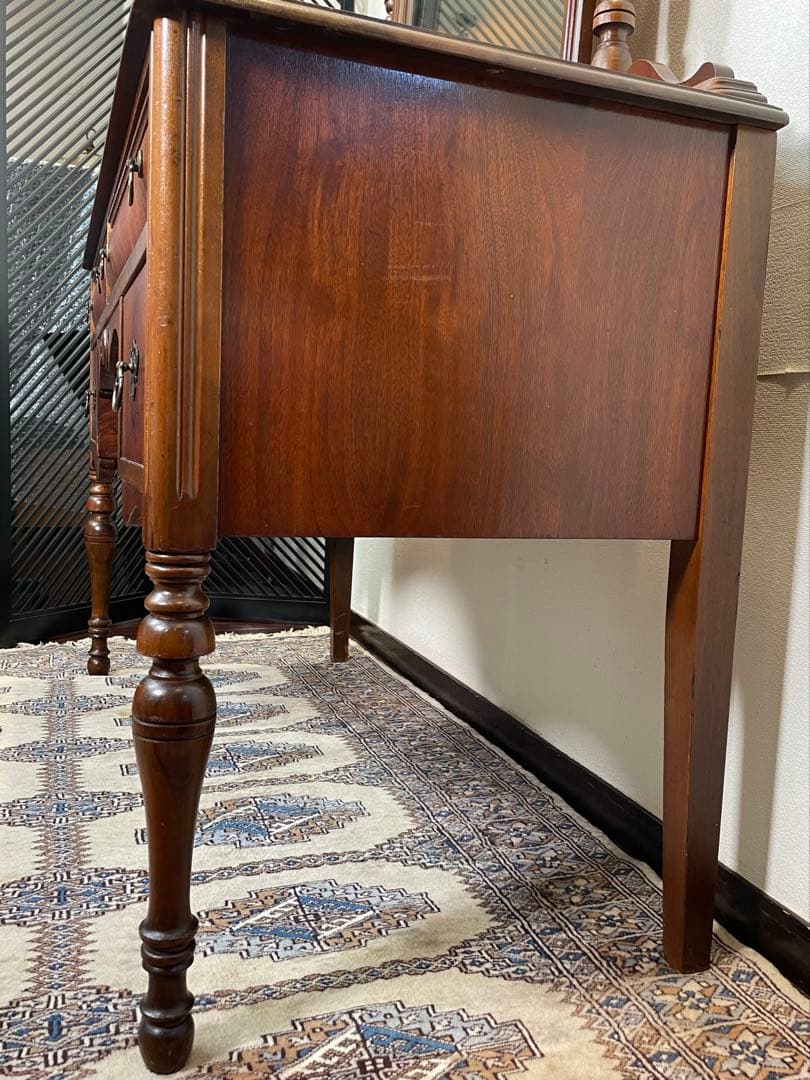 ヴィンテージ ドレッサーチェスト ウォールナット 英国 ミラー 鏡 イギリス