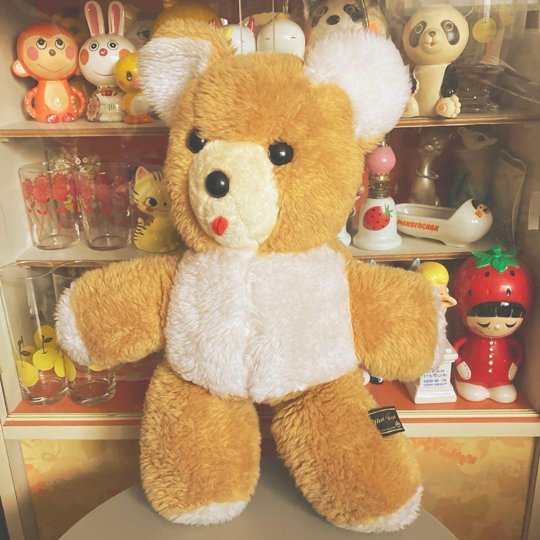 昭和レトロ ベロ出しクマ ぬいぐるみ オリエンタルトーイ 当時物 熊