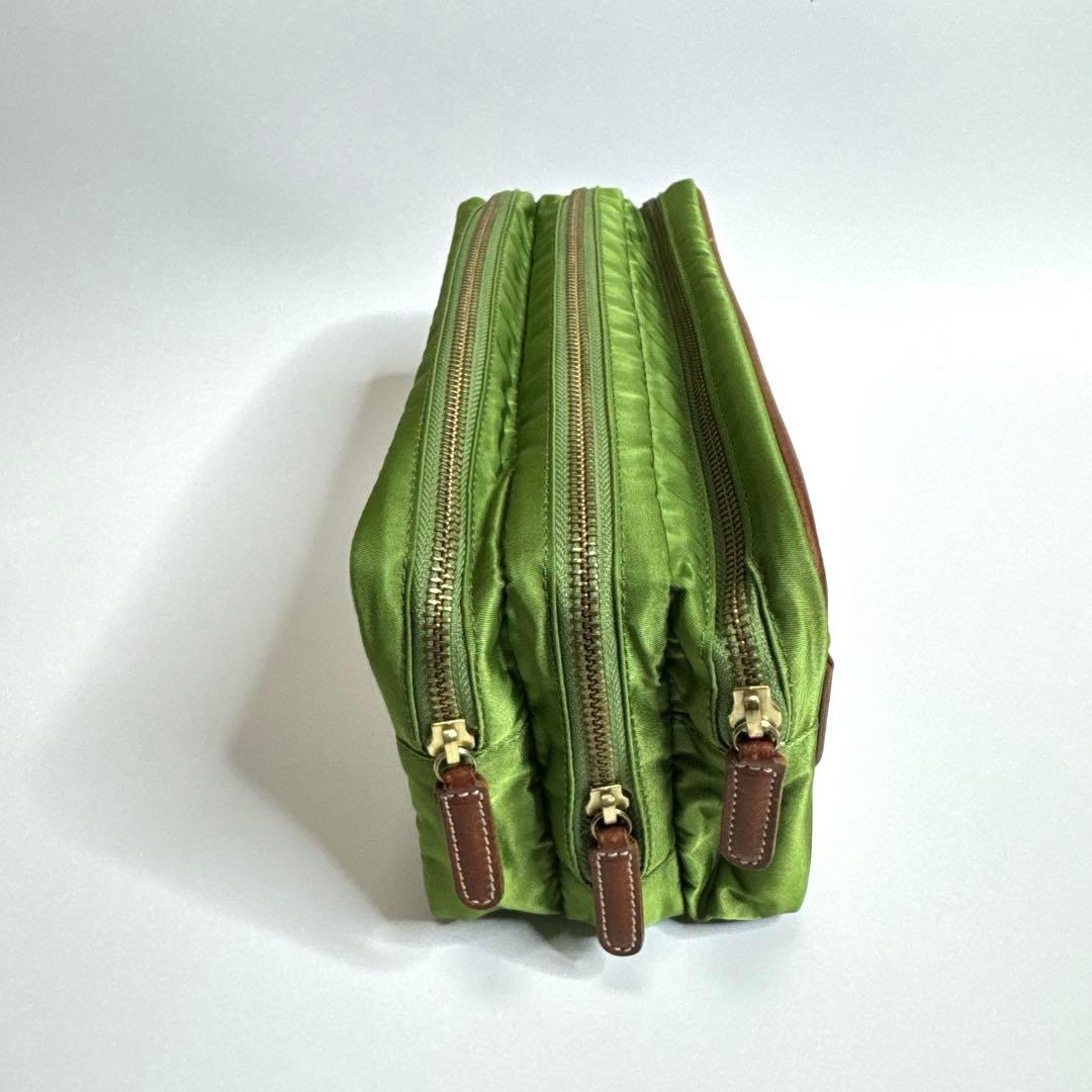極美品】Felisi フェリージ ナイロンポーチ 719 グリーン - メルカリ