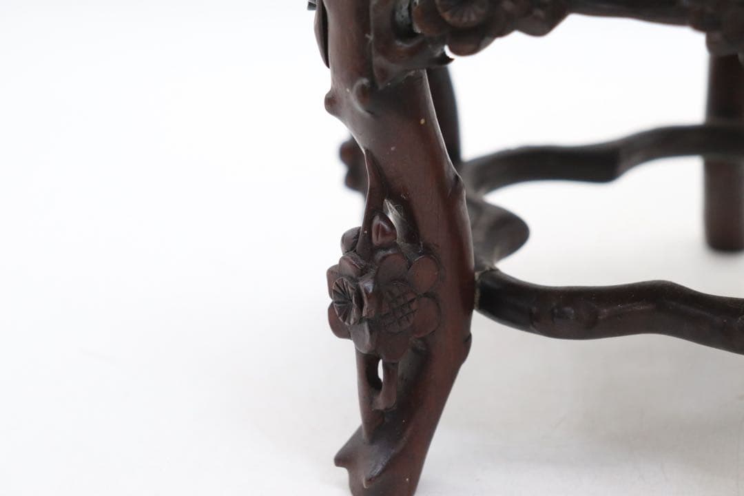 中国 梅彫 大理石嵌唐木花台 茶道具 送料込み260113 - メルカリ