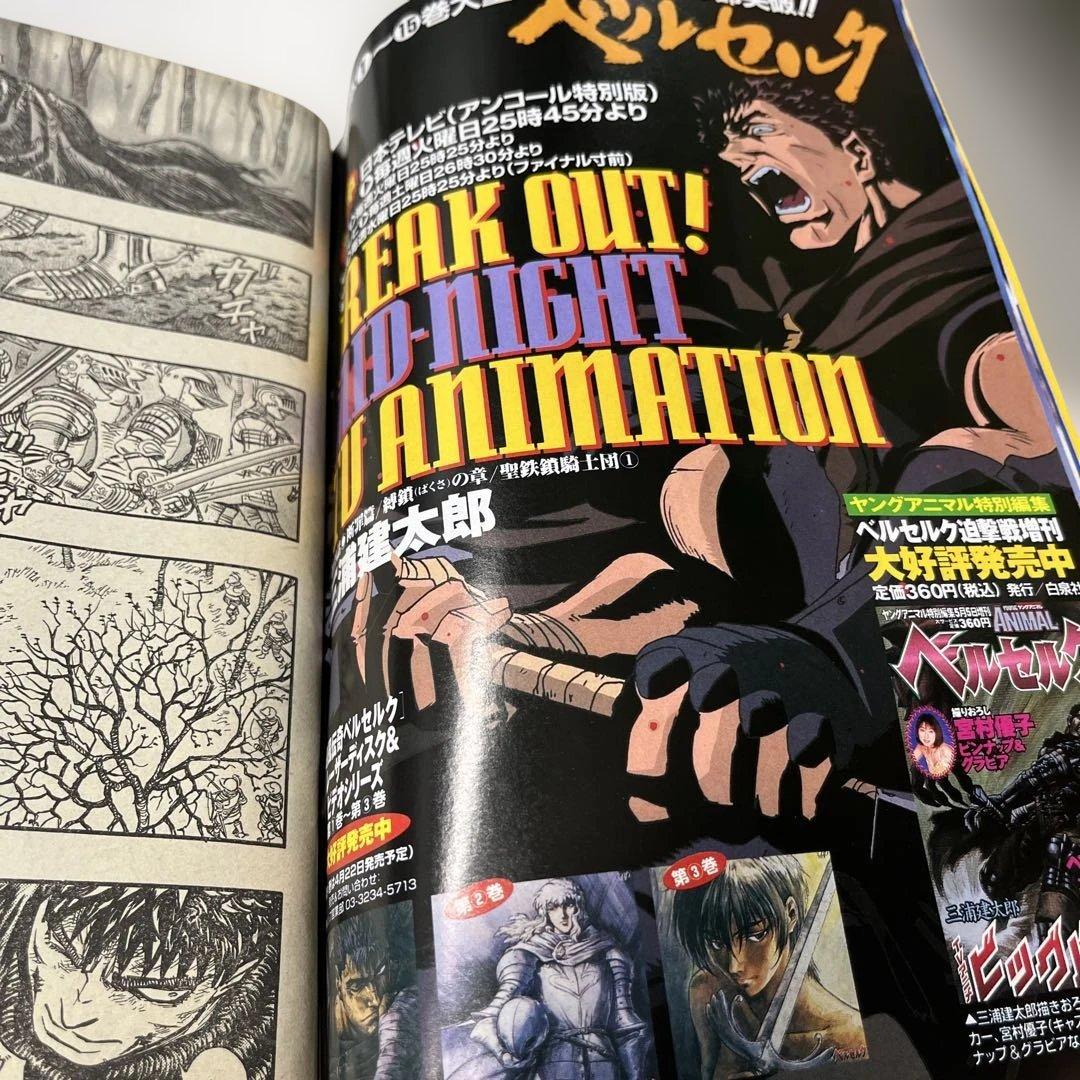 47. ヤングアニマル 1998年 第8号 ベルセルク巻頭カラー - メルカリ