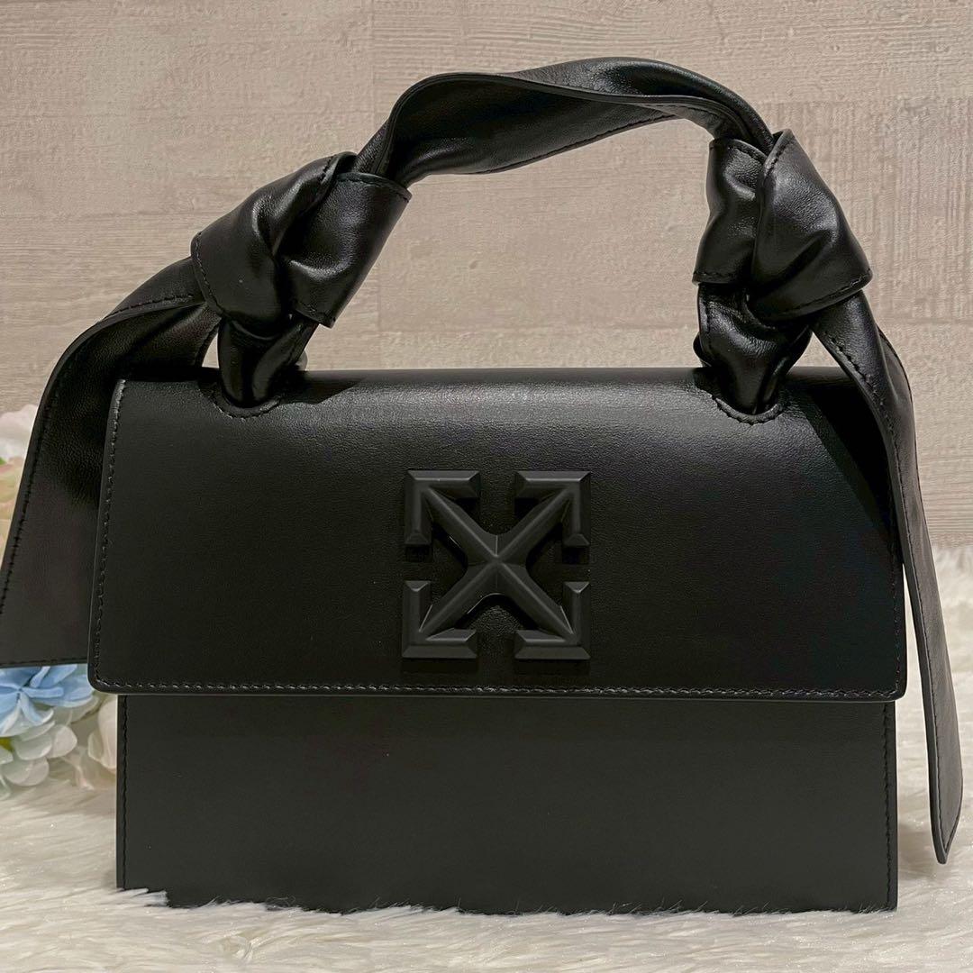 Off-White ジットニー 2way ハンドバッグ ショルダーバッグ 黒 Off-White Jitney 2.8 Top Handle Bag | Black | FARFETCH