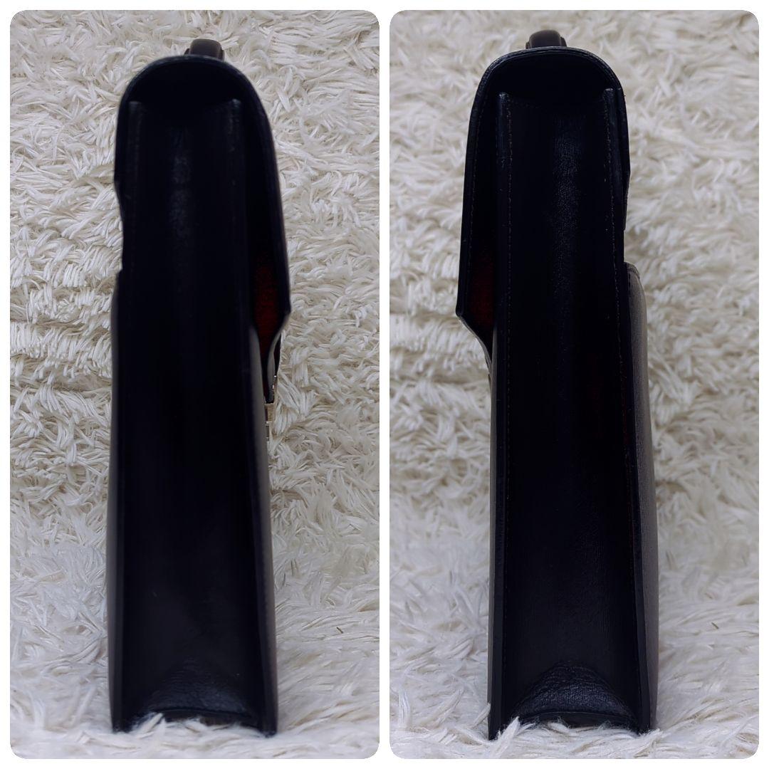 美品✨ダンヒル サイドカー ダレスバッグ レザー 黒 A4収納可 ロゴ