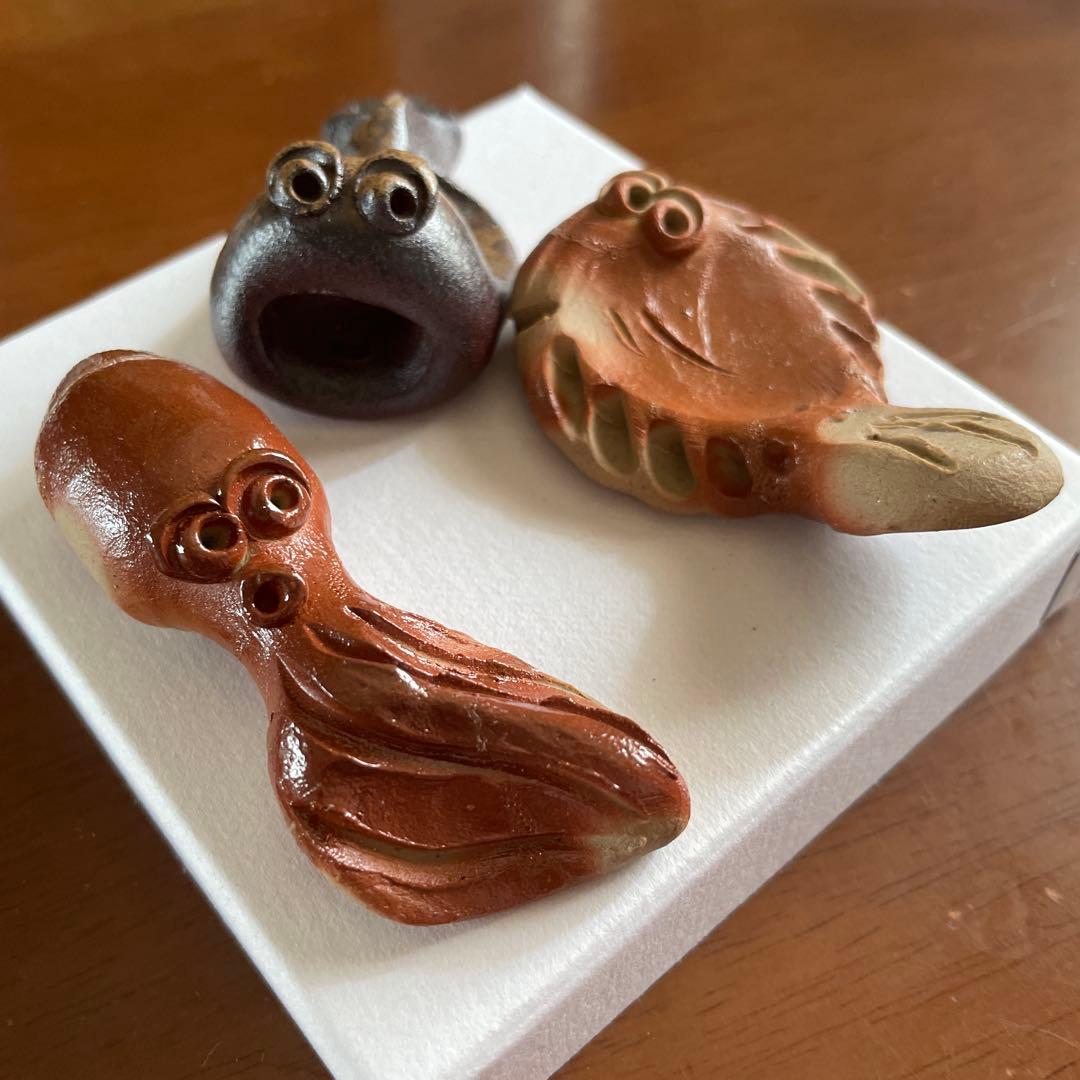 備前焼 お魚箸置きセット(3びき) - メルカリ