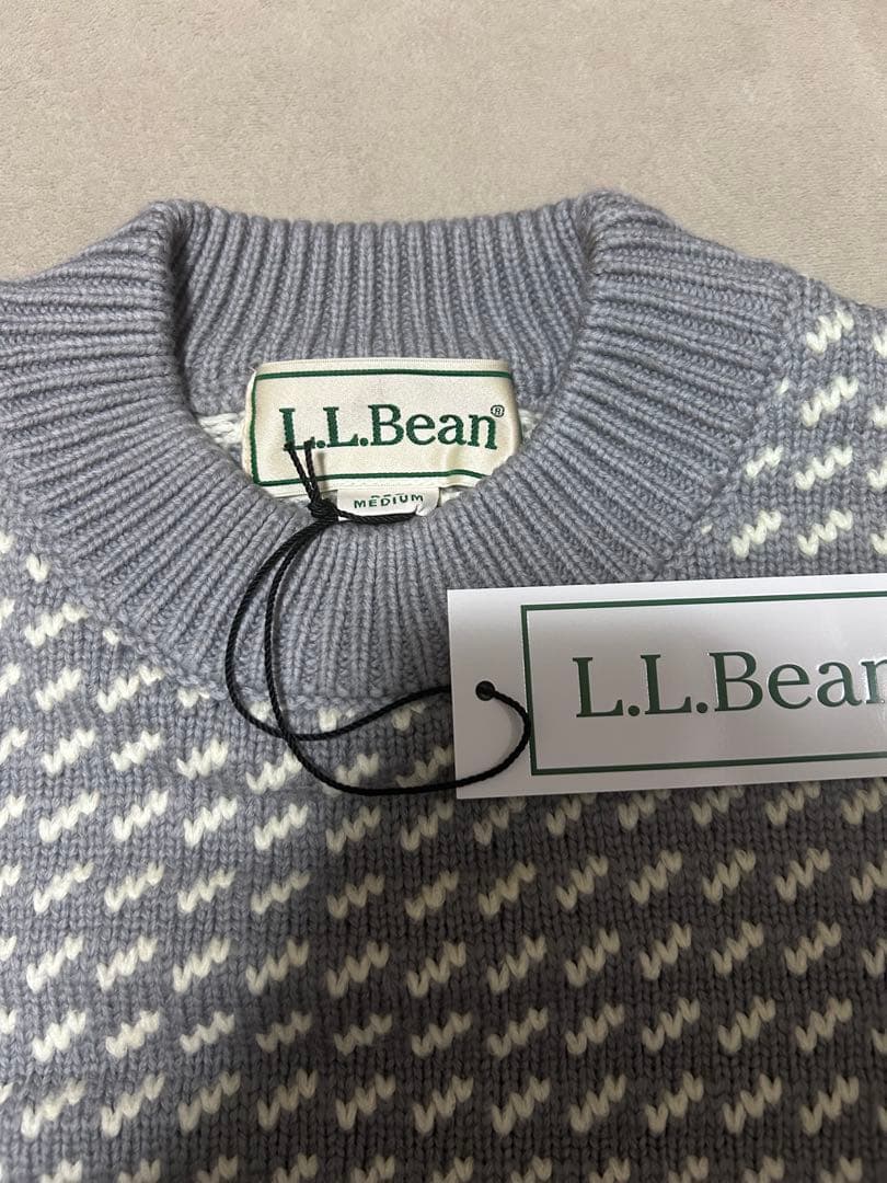 L.L.Bean バーズアイニット グレー M