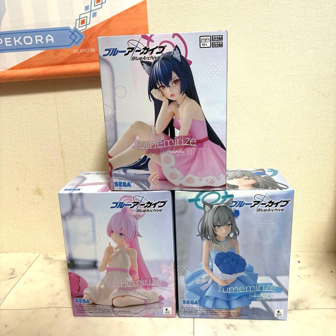 ブルーアーカイブ Yumemirize シロコ ホシノ セリカ フィギュアセット