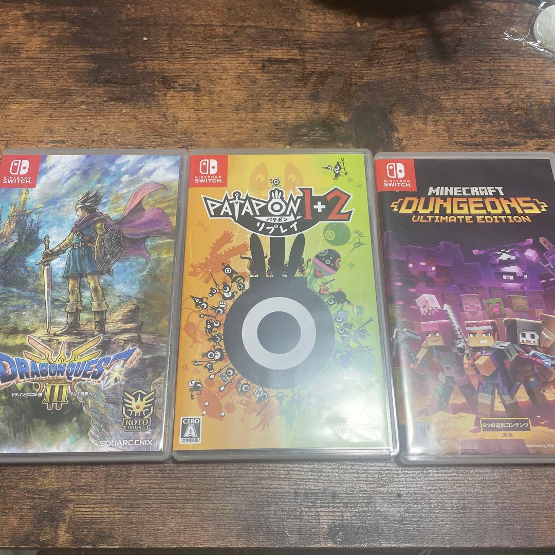 ①ドラゴンクエストIII②パタポン1+2 ③Minecraft Dungeons ①ドラゴンクエストIII②パタポン1+2 ③Minecraft Dungeons ①
