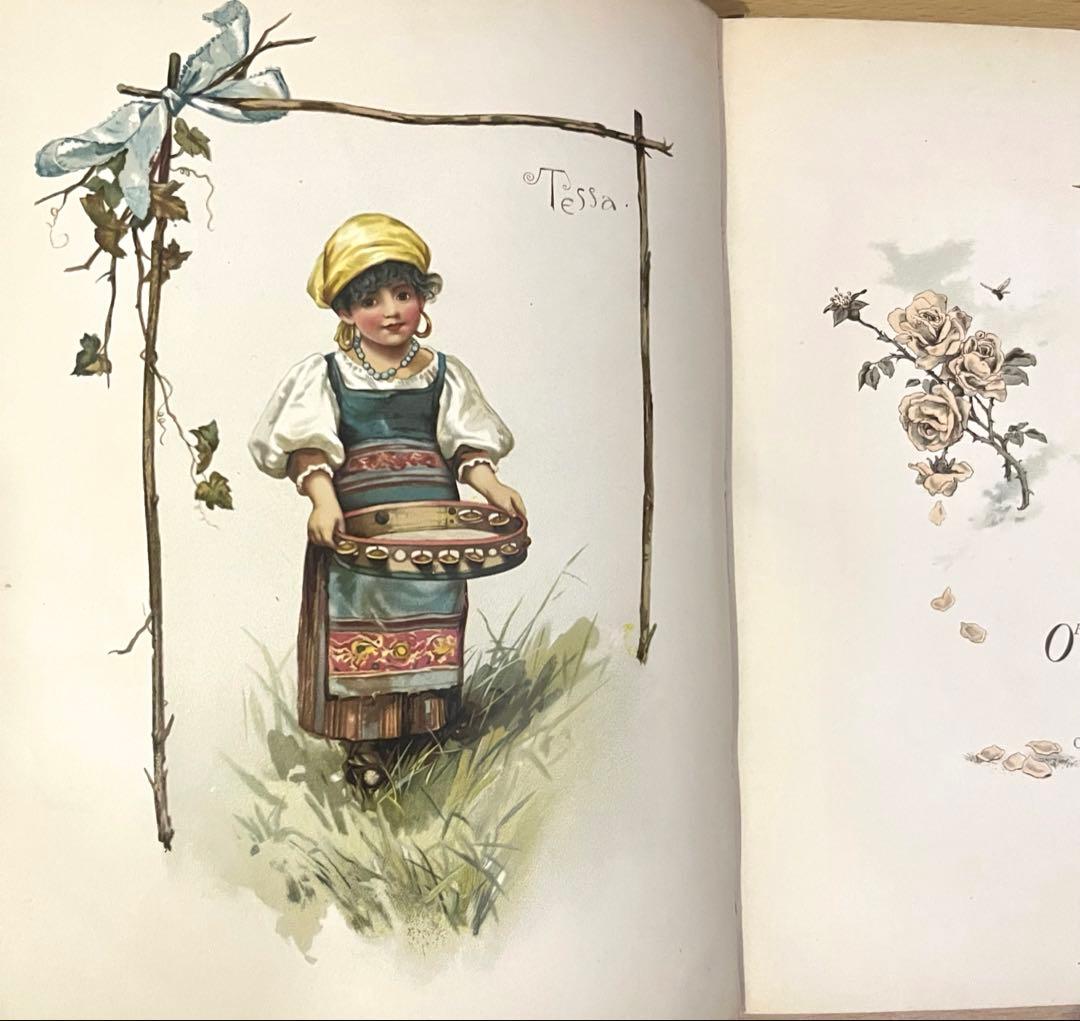 No.409希少 古書 洋書 絵本 児童書 アンティーク ビクトリア 詩集 童謡