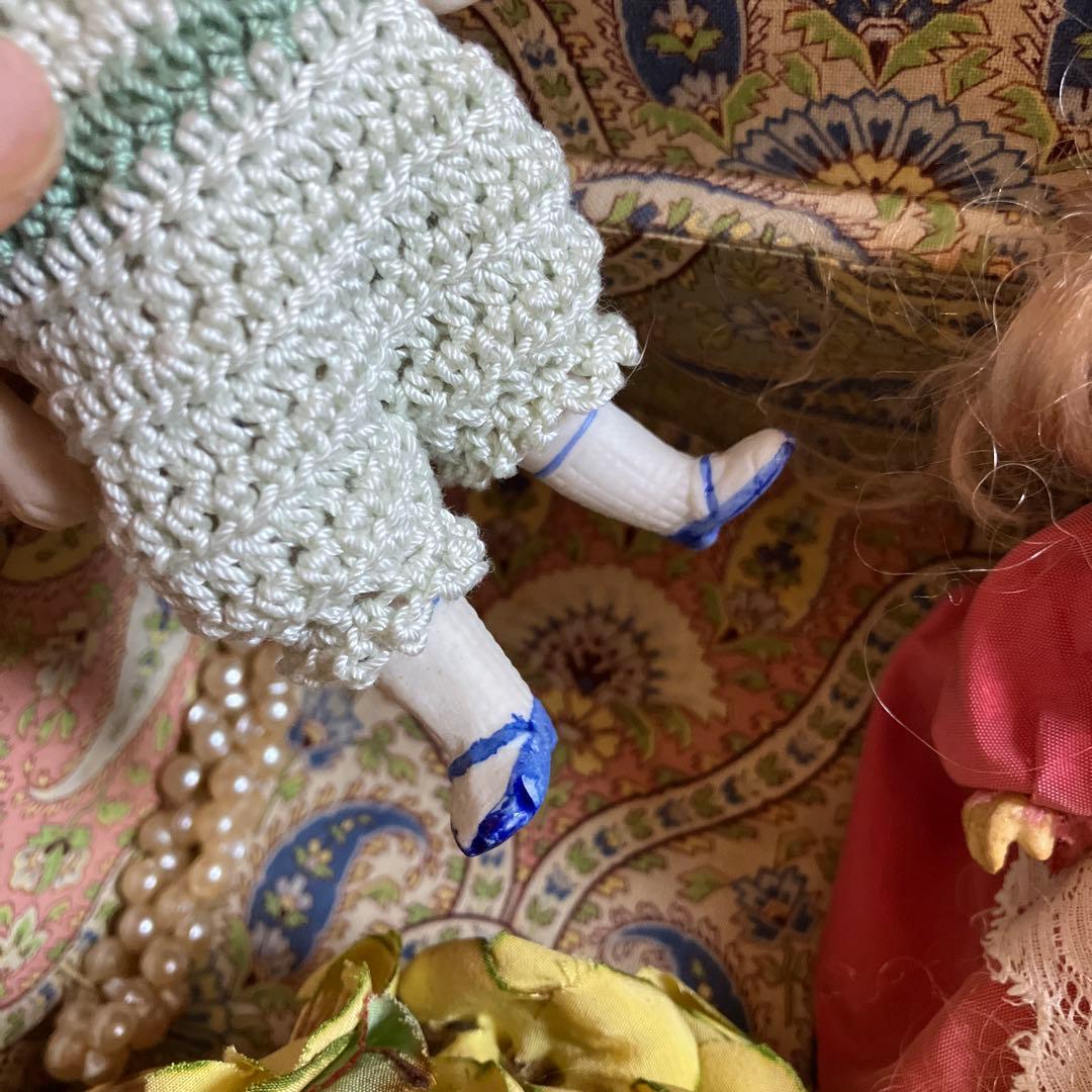 ドイツアンティーク ビスクドール ミニョネット ウサギ耳 - メルカリ