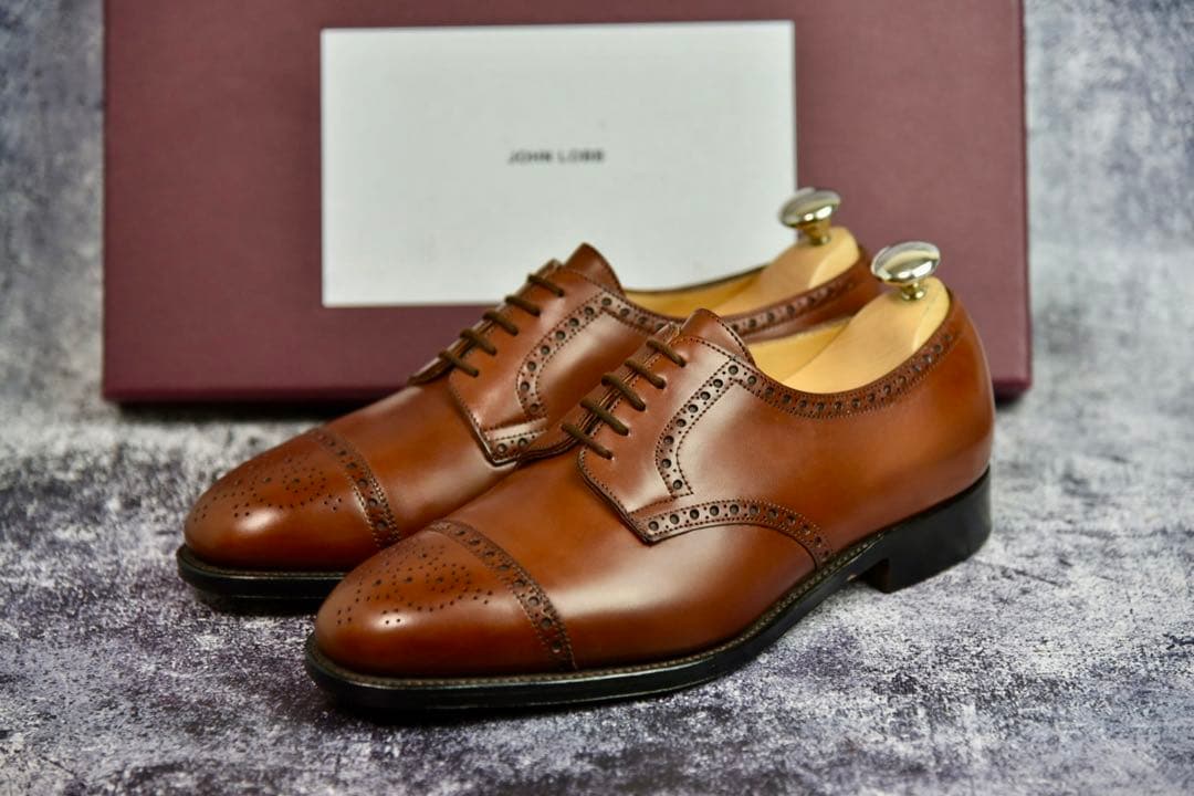 付属品完備　ジョンロブ　ネイダー　5.5EE　チェスナット　8695ラスト