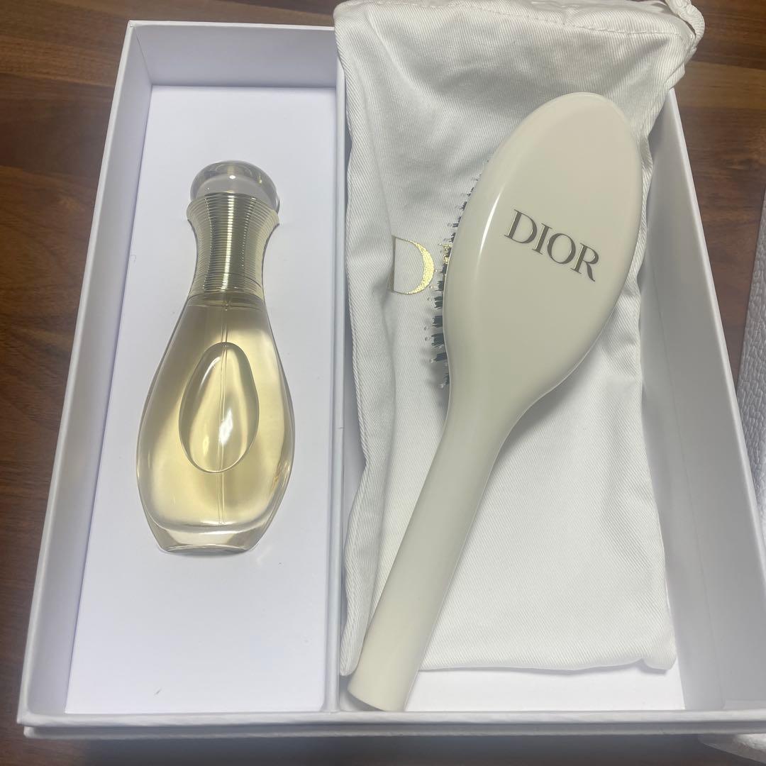 DIOR ジャドールヘアミスト　ヘアブラシセット　ノベルティ ディオールジャドール ヘアミスト 40mlブラシセット ノベルティ - メルカリ