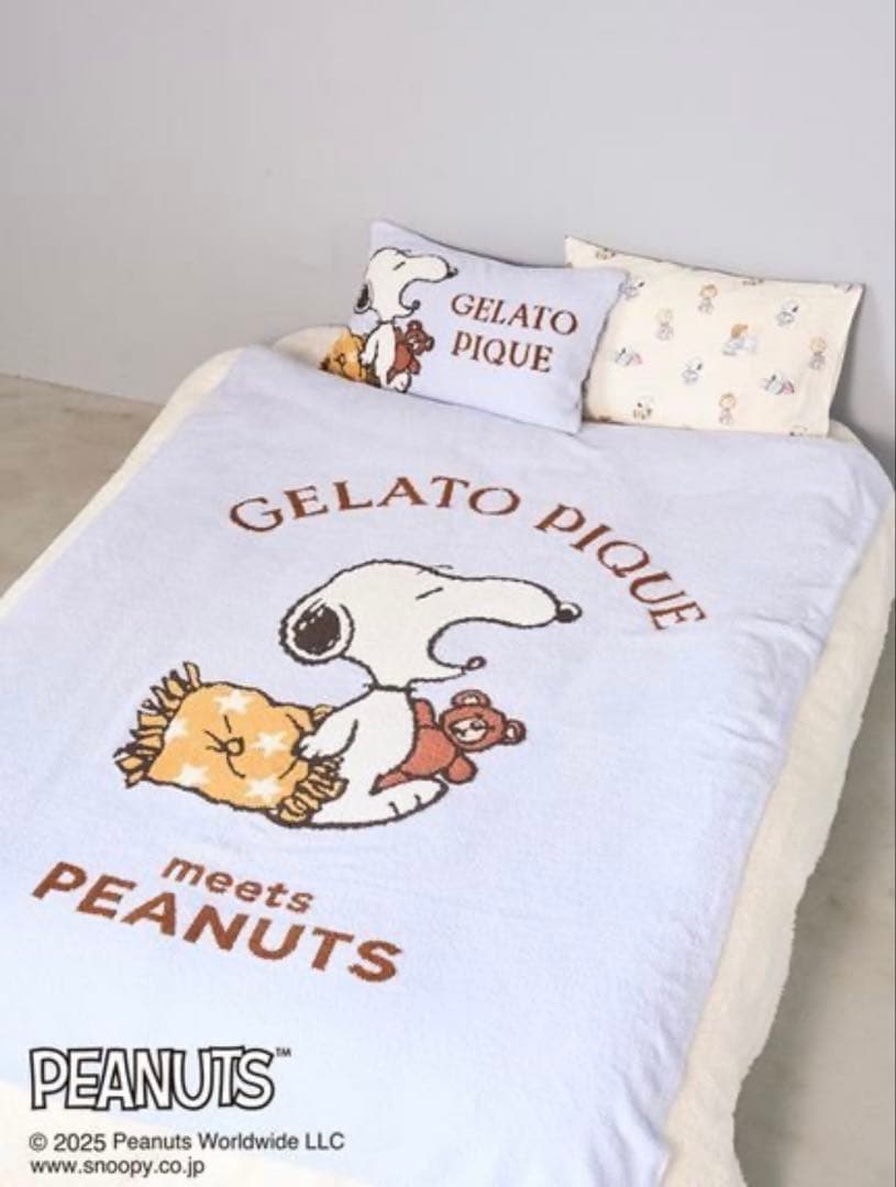 完売品】【PEANUTS】 ジェラートピケ スヌーピー ブランケット 毛布