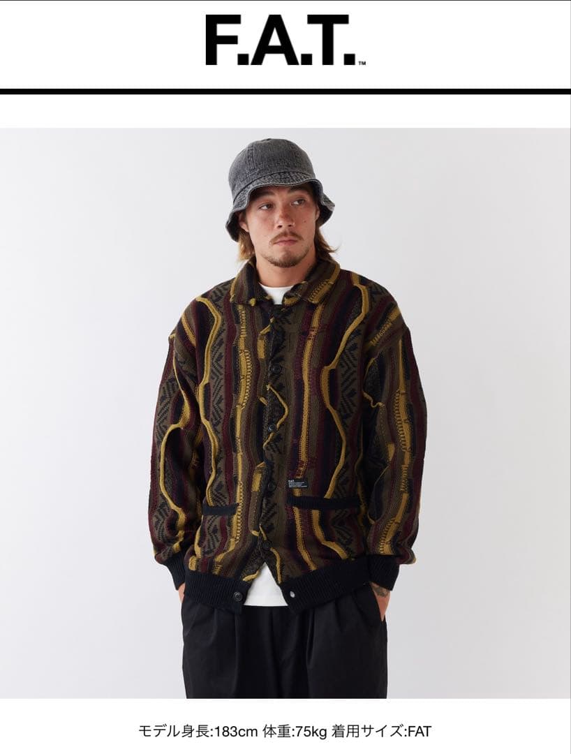 FAT FOOGIGAN ニット　カーディガン FAT ☆SALE セール☆ エフエイティー FAT FOOGIGAN カーディガン