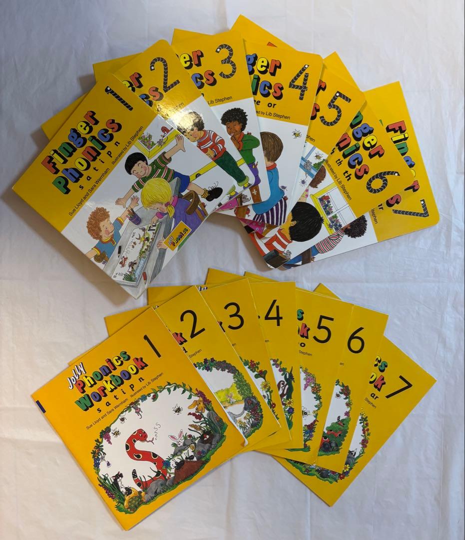おまけ7冊付】Jolly Phonics Finger Phonics1〜7